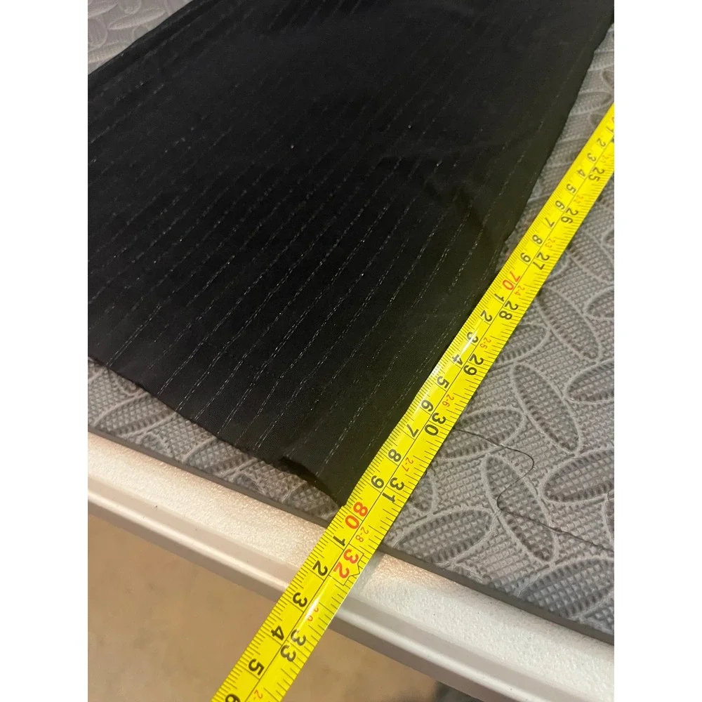 Wet Seal Pinstripe Flare Pants Womens 5 Black Hook Eye Closure Y2K Vintage